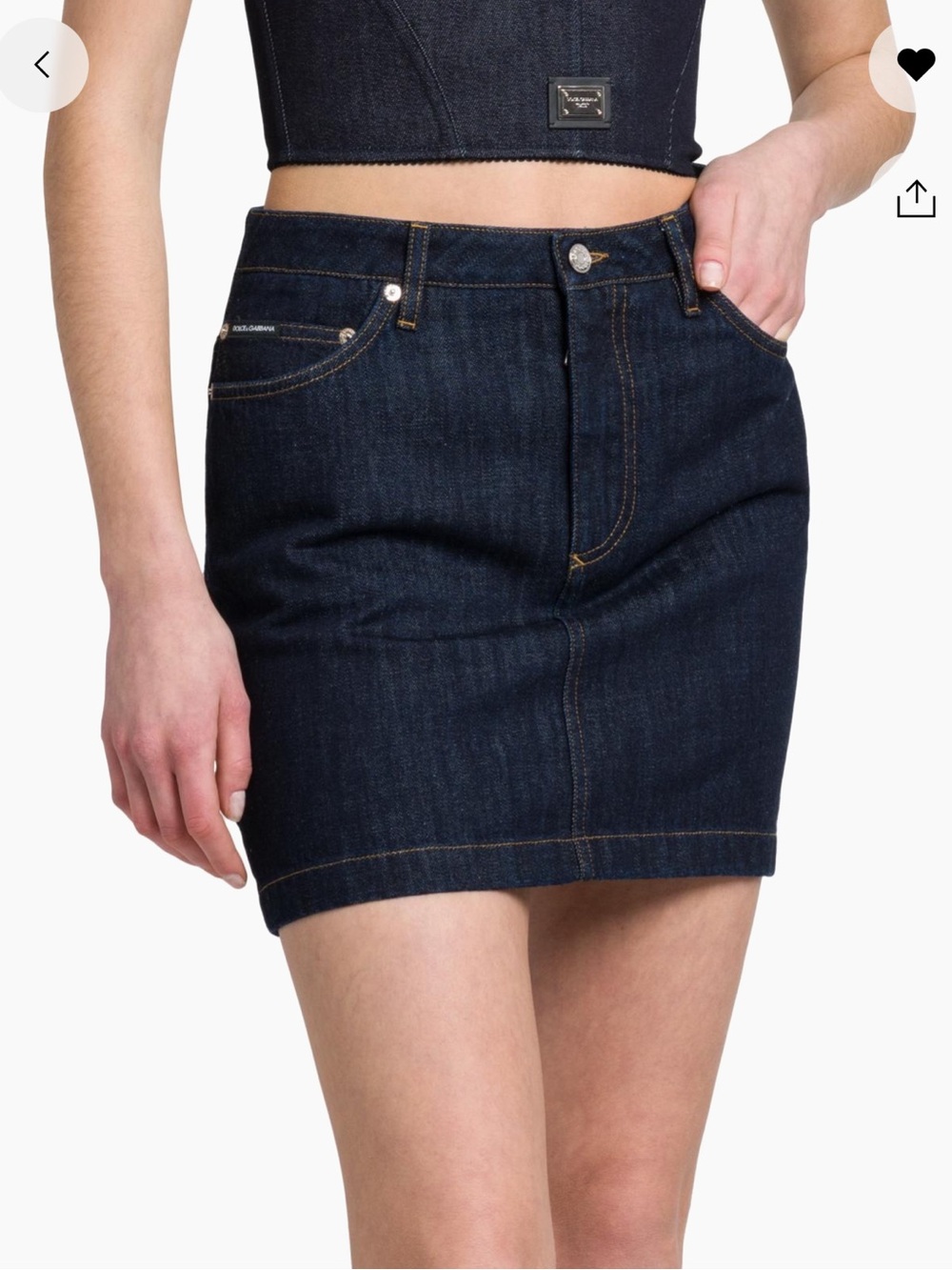 Dolce & Gabbana Indigo Denim Mini Skirt